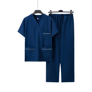 Custom Logo Scrub Pants with Pockets V-neck Scrub Top for Hospital Medical <b>Doctor</b> Uniform Scrubs Canvas Fabric for Men Women <b>Set</b> - Product Image 2