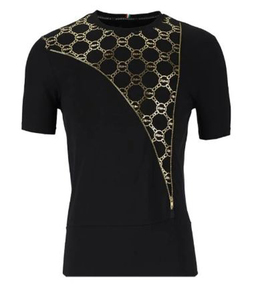 Camiseta de manga corta con correas de verano de calidad superior de lujo para hombres Camiseta de cuello redondo estampada de secado rápido para hombres - Product Image 1