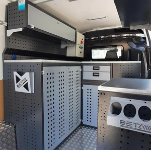 High Quality Metal Modular In-Vehicle Tool Cabinets Removable <b>Shelves</b> Padlockable 300kg Load Capacity OEM Customizable Options - Product Image 2