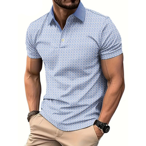 Sublimation Print In Different Colors Highest Quality Wholesale Price Casual Fitness Wear Printed <b>Men's</b> <b>Polo</b> <b>Shirt</b> - Product Image 4