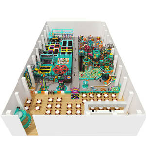 Équipement de terrain de jeu intérieur coloré sur le thème de la science-fiction pour enfants, grand centre de jeux souple avec toboggans, escalade et piscine à balles - Product Image 6