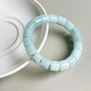 สร้อยข้อมือลูกปัดรูปวงรีทำจากเรซินสีส้มสุดอินเทรนด์ดีไซน์เครื่องประดับที่หรูหราแบบใหม่กำไลข้อมือมีสไตล์เนื้อเรียบเงางามสำหรับผู้หญิงเด็กผู้หญิง - Product Image 4