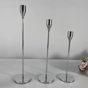 Supports en métal hauts coniques pour mariages bougeoir supports en métal or en métal pour Table de mariage à la maison - Product Image 3