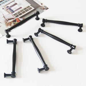 Manijas Modernas de Aleación de Zinc Negro Mate para Gabinetes de Cocina, Tiradores para Cajones, Herrajes para Puertas de Armarios y Alacenas, para Decoración del Hogar - Product Image 3