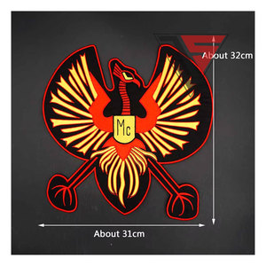 Patchs de motard sur le support WAR LOOKS WFFW MC AUSTRALIE patchs 6 pièces ensemble emblèmes réfléchissants brodés durables pour gilets - Product Image 3