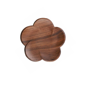 Posavasos de madera con forma de flor de nuevo diseño, lo último en posavasos de madera grabada ecológica, alfombrilla para taza de té, comprar al exportador indio - Product Image 3
