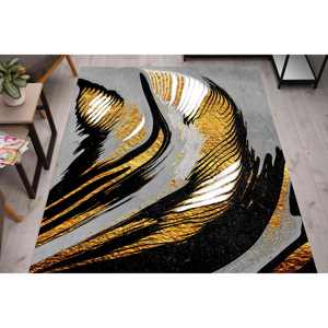 <b>Gold</b> Marbling Rug: Modern Salon Rug, Anti-Slip Carpet,Chenille Rug - Product Image 1