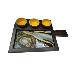 Bol en bois d'acacia à la mode planche à découper cuillère bébé bol pour compétition Restaurants équipement - Product Image 6