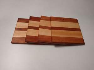 Handmade Wholesaler Mango Wood/Acacia Wood Over Printed Tea Serving Coasters 4 Pieces Set Home and Kitchen Coasters - Product Image 5