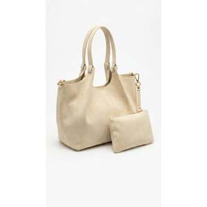 Autentica Borsa a Spalla da Donna in Vera Pelle Scamosciata Italiana Morbida, Due Cinghie, Chiusura con Zip, AP IDEA MODA Art. 26059sue - Product Image 4