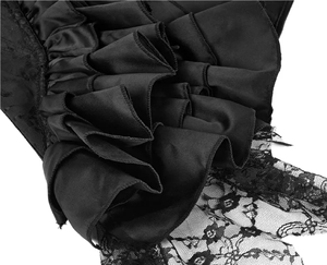 Bustier Vintage para mujer corsé de encaje Floral con volantes Jacquard fuera del hombro Masquerade Overcuts corsé mujeres Sexy Bustier Tops - Product Image 4