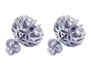 ต่างหูเพชรโมอิสซาไนต์ทรงกลมเจียระไนแบบ VVS เงินแท้ 925 สำหรับผู้หญิง เครื่องประดับแฟชั่นหรูหรา ราคาถูก - Product Image 4