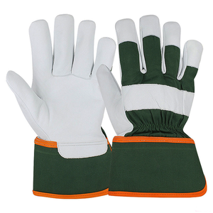 Gants de sécurité au travail en cuir de vachette fendu de haute qualité Gants de travail en caoutchouc de l'industrie canadienne des gréeurs - Product Image 6