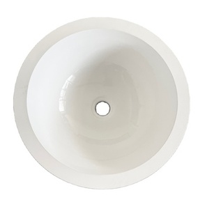 Lavabo in Ceramica Made in Italy da Appoggio Diametro 427mm Altezza 180mm con Finitura Superiore Eccellente per Uso Bagno - Product Image 4