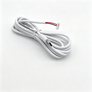 Кабель питания USB Type-C (штекер) - 8-контактный (однорядный) разъем типа Wafer (гнездо), 2-жильный, белый, в ПВХ-оплетке, для подключения устройств к печатным платам - Product Image 1