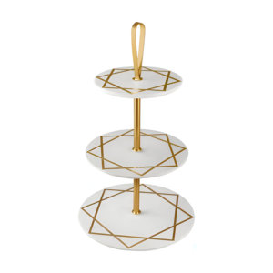 Soporte de repostería de 3 niveles de mármol decorativo personalizado al por mayor hecho a mano por fabricantes indios - Product Image 1