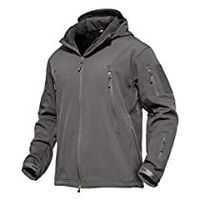 Veste en toile à capuche zippée pour homme, imperméable, coupe-vent, col montant, pour activités de plein air, randonnée hivernale, équipement tactique OEM, finition de qualité