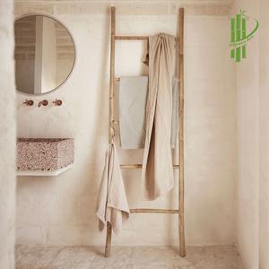 Việt Nam Bán Buôn Tre Thang 100% Tắm Tự Nhiên Khăn Giá Kệ Chăn Thang Tre Giá Phòng Tắm Giặt Móc & Kệ - Product Image 5