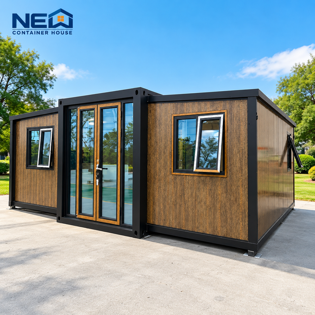 Luxury Twin Wing Expandable Container House Exhibition Booth Prefab Modular Reusable Fast Setup Transport Efficient