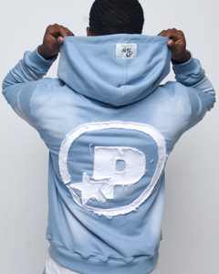 Men's Sun Fad <b>Distress</b> Zipper Hoodie Jogger Sweatpants Sets Men <b>Distress</b> Embroidery Acid Wash Tracksuit Mens Jogger Set - Product Image 4