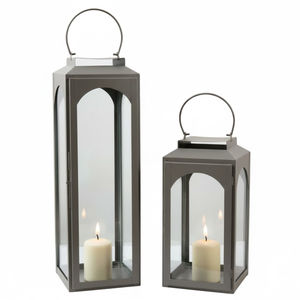 Juego de 2 Faroles Decorativos de Metal Blanco Elegante con Cristal, Estilo Marroquí, Decoración para el Hogar, Accesorio de Iluminación para Velas, Precio de Fábrica - Product Image 4