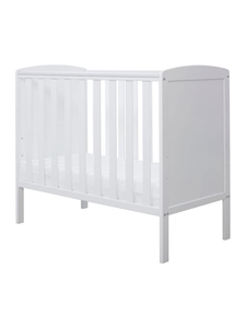 Culla bianca salvaspazio-<span class=keywords><strong>lettino</strong></span> per bambini di <span class=keywords><strong>piccole</strong></span> <span class=keywords><strong>dimensioni</strong></span> con piano curvo-mobili in legno massiccio - Product Image 4