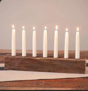Portavelas de Madera Estilo Rústico para Decoración del Hogar, Centro de Mesa - Product Image 1