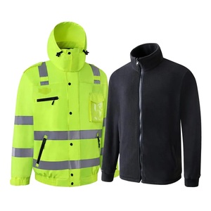 2025 Offre Spéciale conception personnalisée vêtements de travail réfléchissants hiver uniforme garde veste de sécurité deux poches zippées veste respirante - Product Image 4