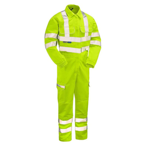 Pulsar Yellow Hi Vis Combat Overall Alta calidad Algodón Seguridad Hi Vis Yellow Overol para hombres - Product Image 2