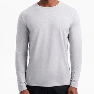 เสื้อยืดแขนยาวผู้ชายปี 2026 ทรงหลวม ผ้าฝ้าย 100% ระบายอากาศ แห้งเร็ว สวมใส่สบาย เหมาะสำหรับฤดูใบไม้ร่วง ฤดูหนาว และออกกำลังกาย น้ำหนัก 240 กรัม - Product Image 2