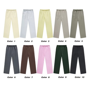 Pantalon baggy écologique Vente en gros 600gsm Logo personnalisé Pantalon de survêtement baggy solide vierge 100% coton polaire personnalisé Homme Joggers - Product Image 2