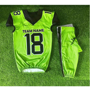 Uniforme ligero de fútbol americano personalizado, nuevo estilo, transpirable, de talla grande, color liso - Product Image 2
