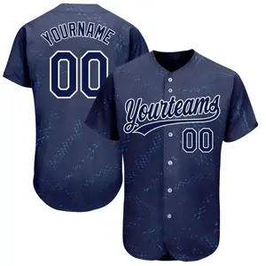 Design personalizzato New York maglia da Baseball da uomo manica corta con scollo a V Button Up magliette da Baseball mimetiche abbigliamento sportivo da donna