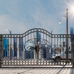 Modern Outdoor <b>Metal</b> Fence <b>Panels</b> with <b>Trellis</b> Gate Options and Strong Posts for Privacy and Garden Fencing Projects - Product Image 5