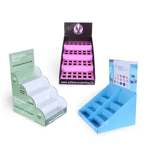 Promotion <strong>Custom</strong> Logo Black <strong>Cardboard</strong> Cosmetics <strong>Display</strong> Stand Eyelash <strong>Counter</strong> <strong>Display</strong> for Retail - Product Image 1