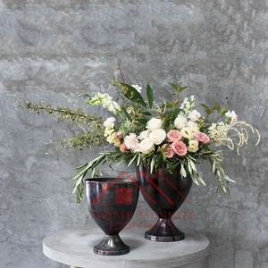 Centres de table dernière conception jardinière en métal noir pour décoration maison et jardin décor Antique noir Pots de fleurs Vase - Product Image 3