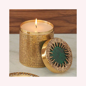 Lujosa vela de alambre de metal marroquí hecha a mano, centro de mesa votivo de moda para un ambiente acogedor y elegante - Product Image 4