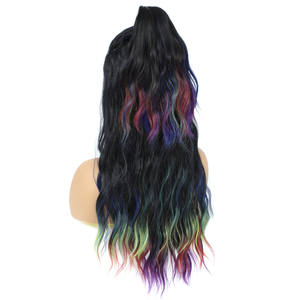 Lenaqueen Körperwellen-Highlight Futura Spitzen-Frontperücken Ombre schwarz Regenbogen-Spitzen-Haaransatz Synthetische Spitzen-Frontperücke lange wellige Perücken - Product Image 5