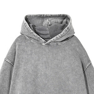 Vente directe d'usine Hommes Acid Wash Hoodie Respirant Sweat Fleece pour l'Hiver Produit Chaud Pas Cher Sweatshirts - Product Image 2