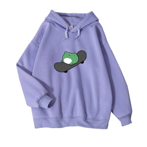 Sudaderas con capucha de gran tamaño con estampado gráfico de manga larga para mujer - Product Image 1