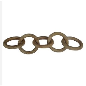 Eslabón de cadena de madera para decoración del hogar, nudo de madera tallado a mano, eslabón de cadena decorativo, artesanías de madera de granja - Product Image 1