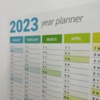 Planificateur annuel effaçable à sec 2026 Modèle 3 – Calendrier électrostatique réutilisable sans adhésif pour mur, verre, bureau et maison