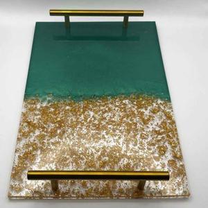 Resin <b>Decorative</b> Tray in Multiple Colors Rectangle Home <b>Decor</b> Resin Tray High Quality - Product Image 2