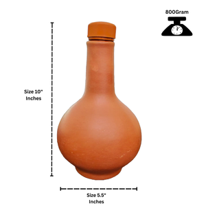 Indian Handmade Clay <b>Water</b> Storage Surahi <b>Bottle</b> 1000ml Eco-Friendly Boiling <b>Water</b> Applicable Lid Anti-Corrosion Modern Design - Product Image 2