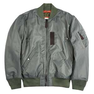 Blouson aviateur zippé en cuir de mouton matelassé à la mode pour hommes Long Streetwear Crop avec sublimation sur la taille - Product Image 1