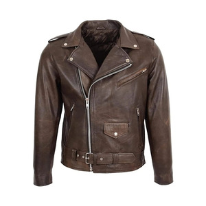 Veste coupe-vent imperméable en cuir véritable de qualité supérieure aux meilleurs prix pour hommes, teinte unie, pour l'hiver, dans toutes les tailles, vente en ligne disponible - Product Image 1