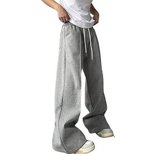 กางเกงวอร์มทรงแบ็กกี้ผู้ชายกางเกงแทร็ค Y2k กางเกงออกกำลังกายมีเชือกผูกสำหรับเล่นโยคะมีให้เลือกทุกสี - Product Image 2