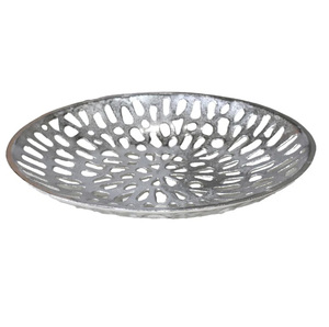 Plateau de rangement pour fruits vintage en nickel, métal brossé, aluminium moulé, 50x40x30cm, empilable, multifonctionnel, pour la décoration de la maison - Product Image 3