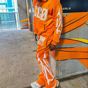 ชุดสเวตเตอร์คอกลมคุณภาพพิเศษสำหรับผู้ชาย แขนยาว ดีไซน์ใหม่ ปักลายตามสั่ง ปักโลโก้ตามสั่ง ดีไซน์ 2 in 1 ผ้าฝ้าย 100% - Product Image 3