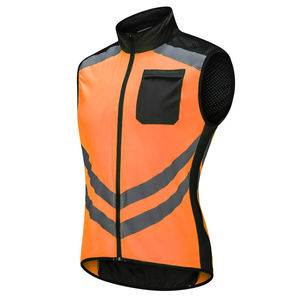 Gilet de sécurité en polyester haute visibilité, logo personnalisable, respirant, imperméable, classe 2, réfléchissant, LED clignotante pour les activités de plein air - Product Image 5